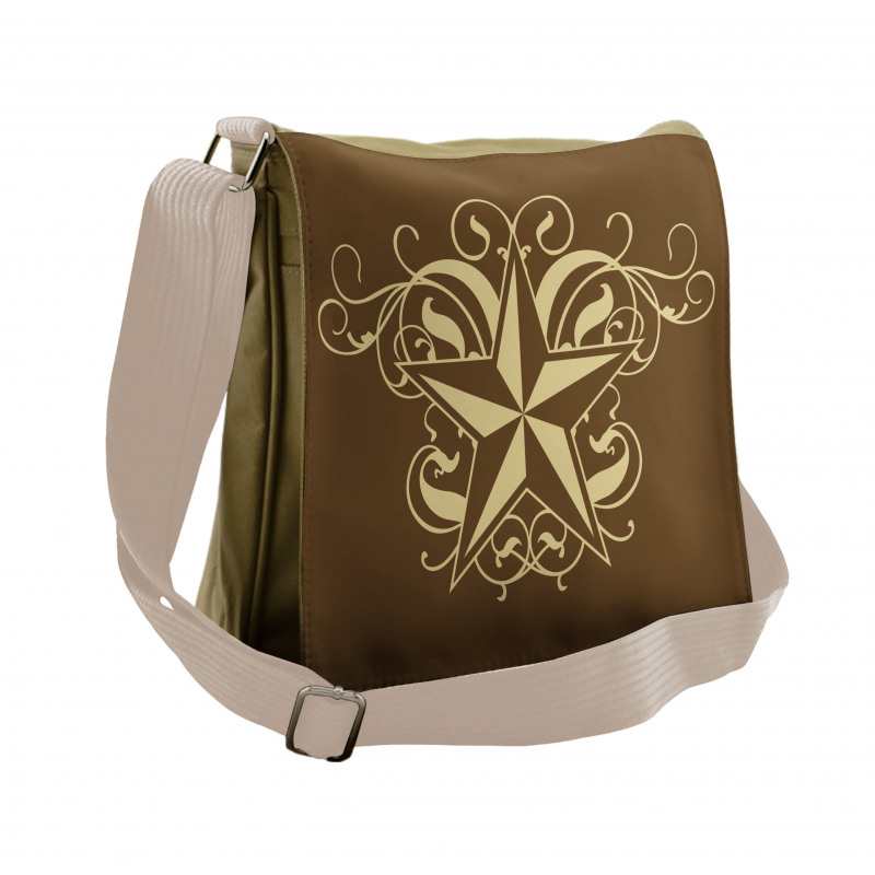 Baroque Swirl Messenger Bag