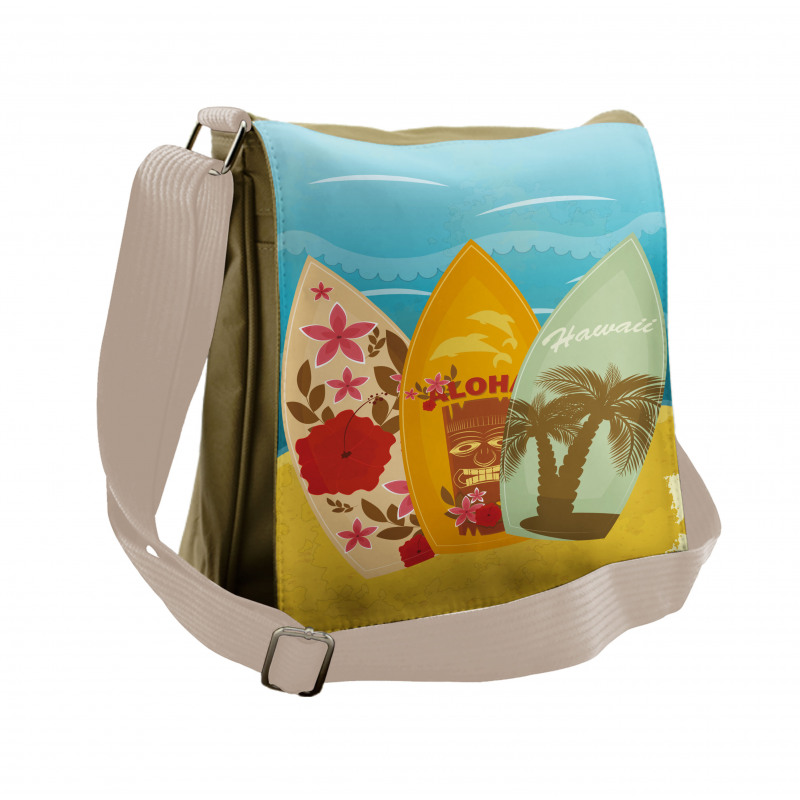 Surfboard Exotic Messenger Bag