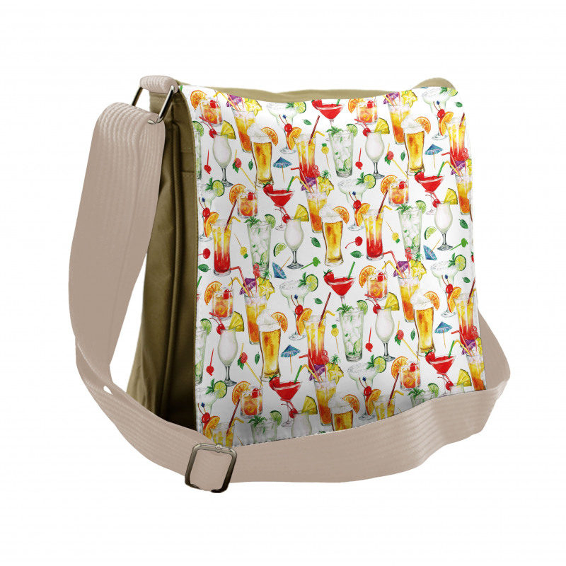 Tropic Cocktails Messenger Bag