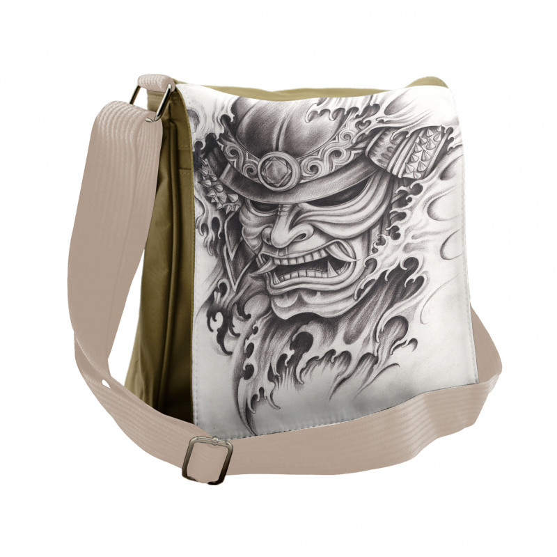 Warrior Samurai Art Messenger Bag