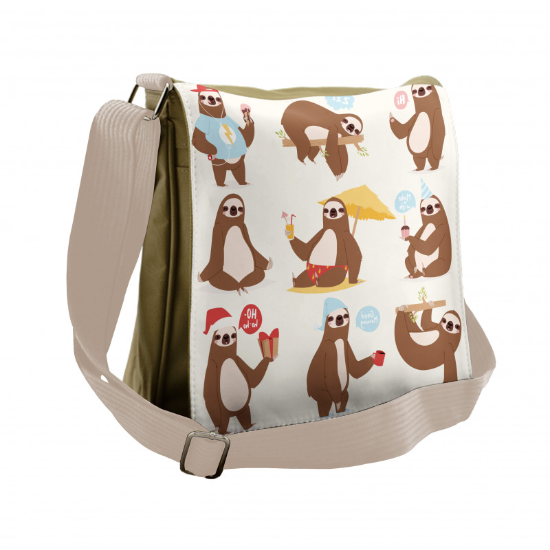 Funny Sluggard Animal Messenger Bag