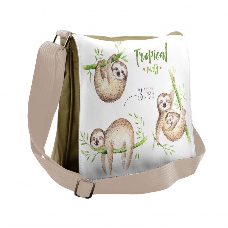 Babies Palm Leaves Messenger Bag