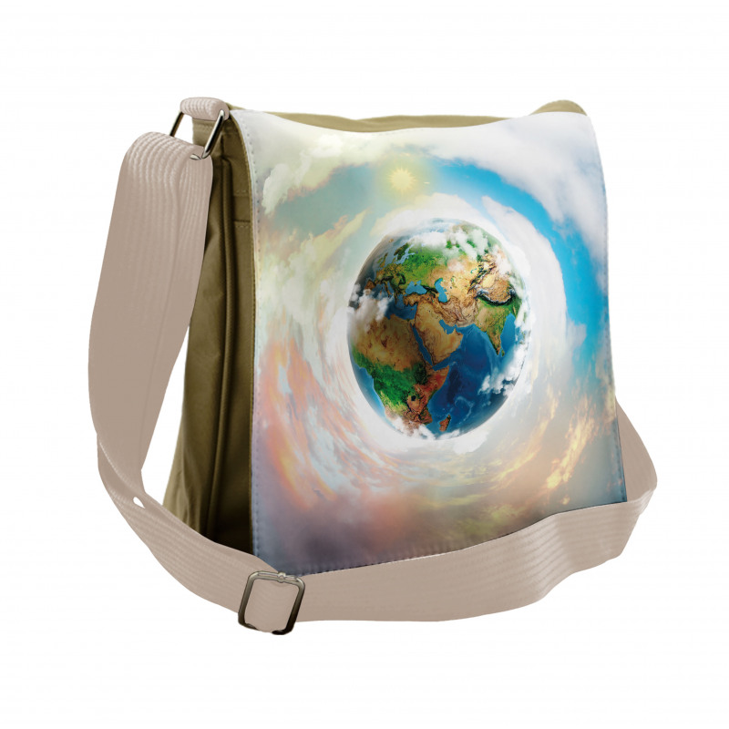 Vibrant Planet Continents Messenger Bag