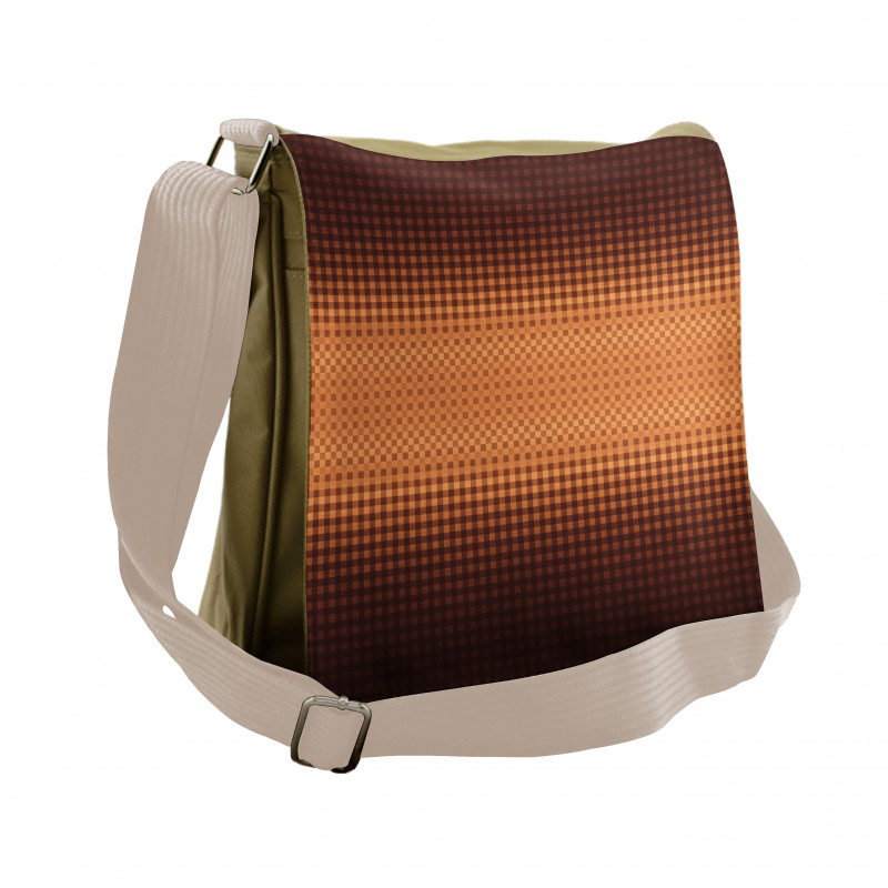 Mosaic Grid Design Messenger Bag