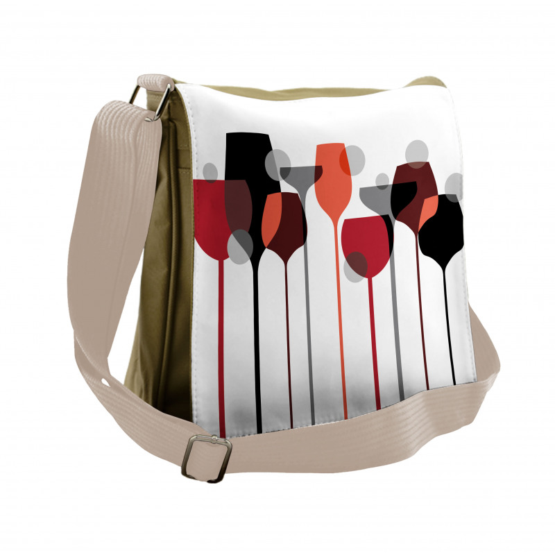 Abstract Glasses Messenger Bag