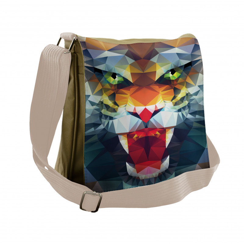 Abstract Portrait Animal Messenger Bag