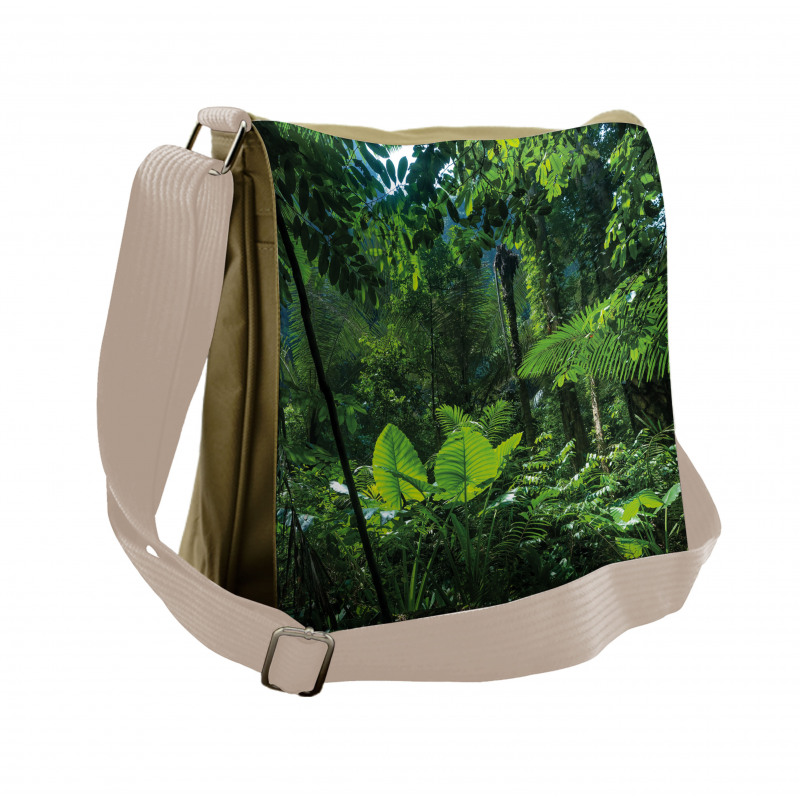 Green Untouched Nature Messenger Bag