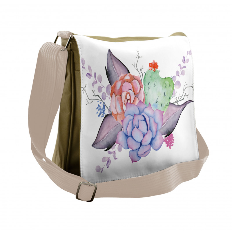 Romantic Summer Blossoms Messenger Bag