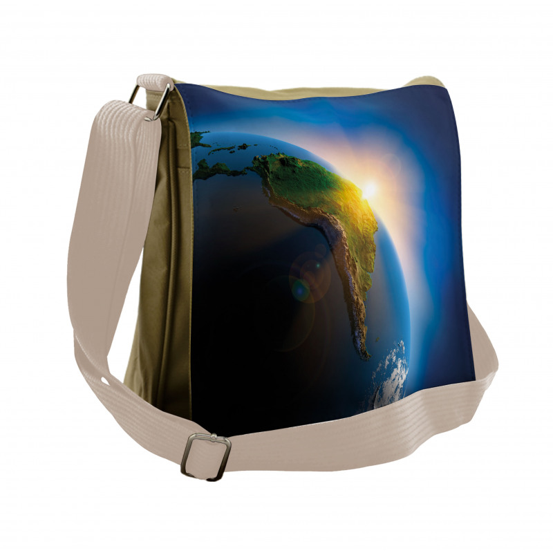 South America Continent Messenger Bag