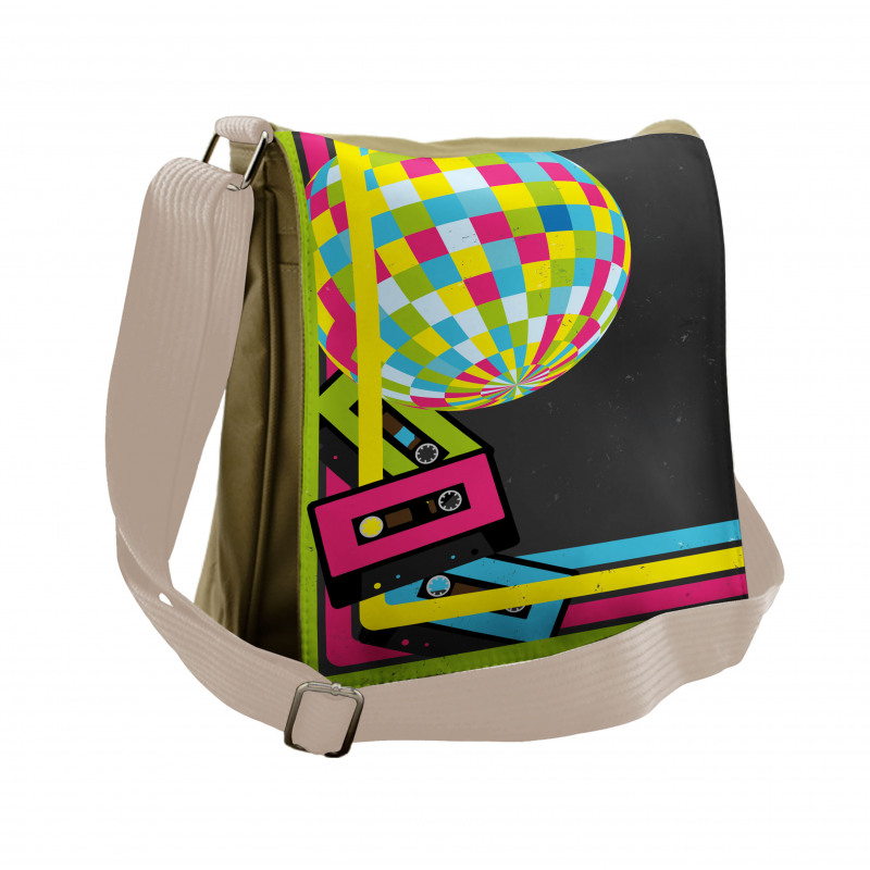 Retro Disco Ball Messenger Bag