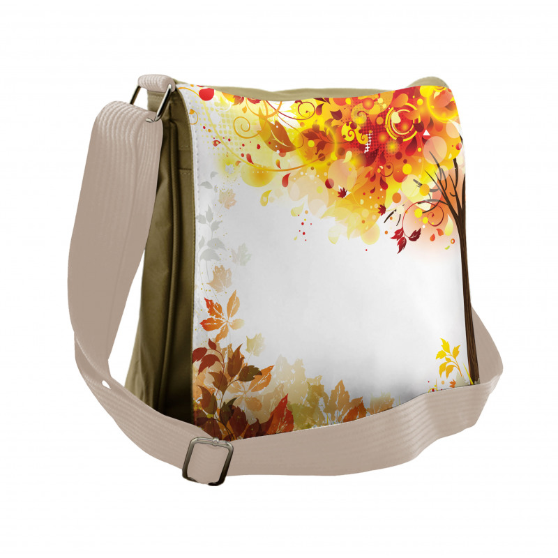 Abstract Fall Season Tree Messenger Bag