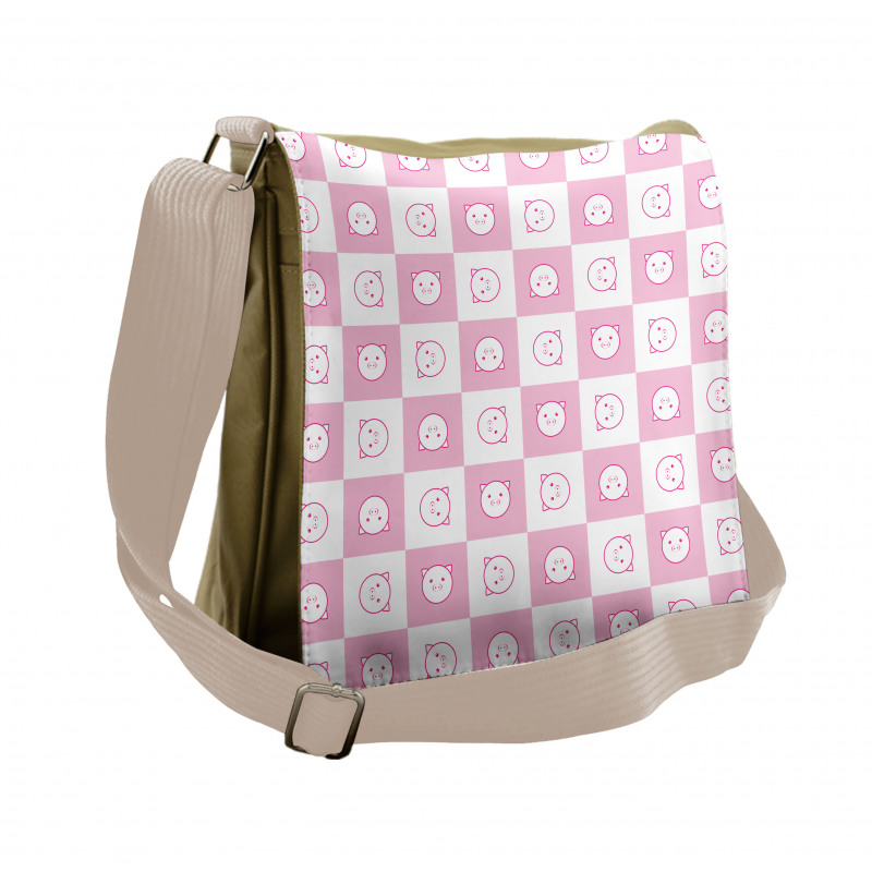 Funny Piggy Faces Messenger Bag