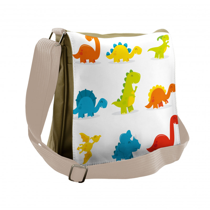 Funny Cartoon Set Messenger Bag