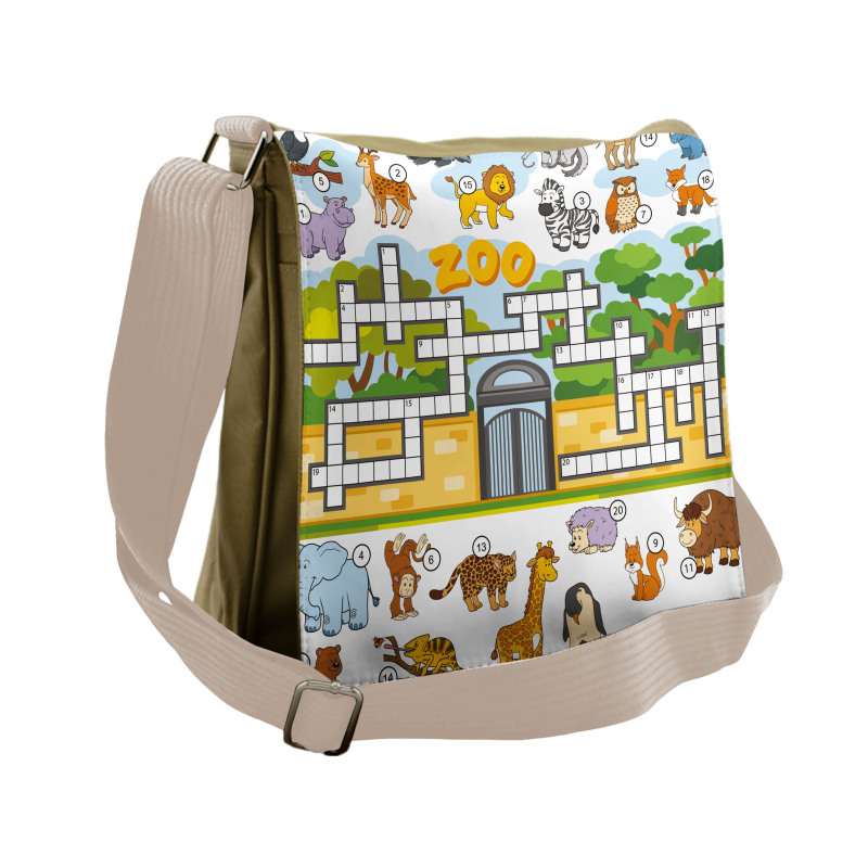 Zoo Theme Messenger Bag