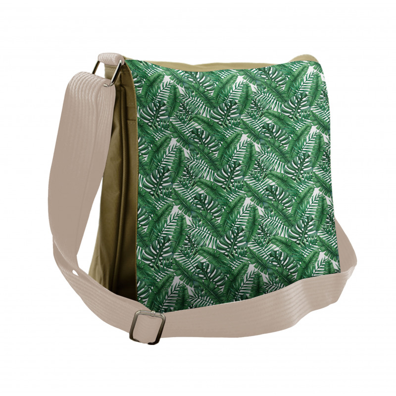 Watercolor Jungle Messenger Bag