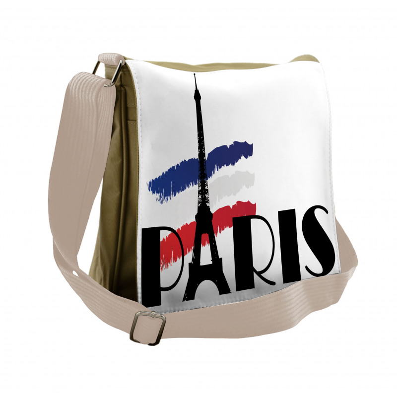 Paris Eiffel Tower Image Messenger Bag