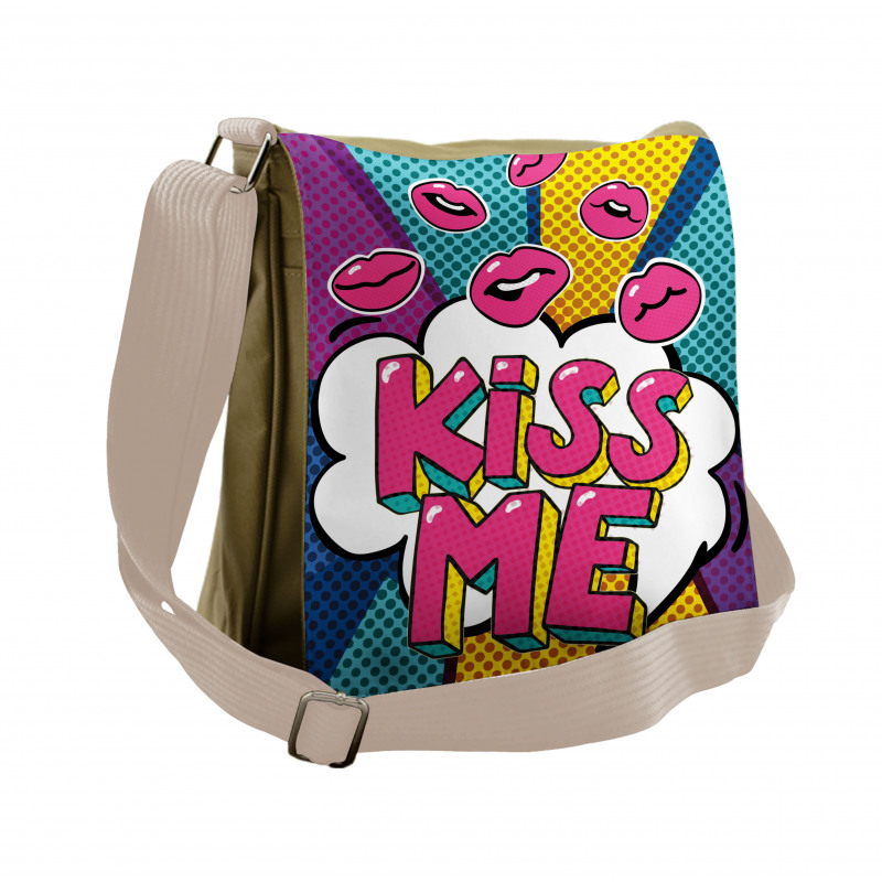 Word Bubble Pop Art Style Messenger Bag