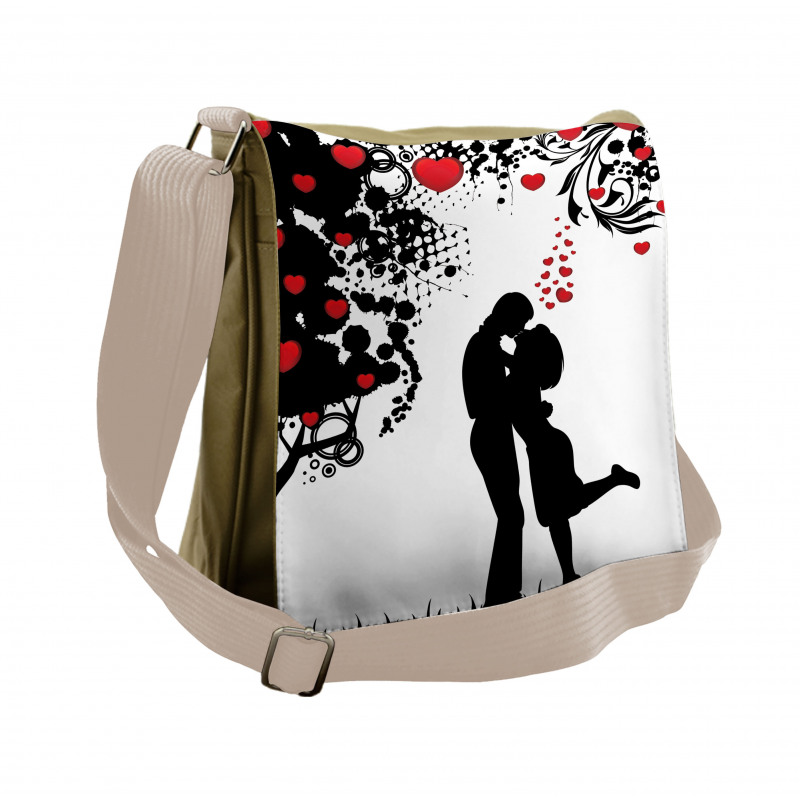 Lovers near Abstract Tree Messenger Bag