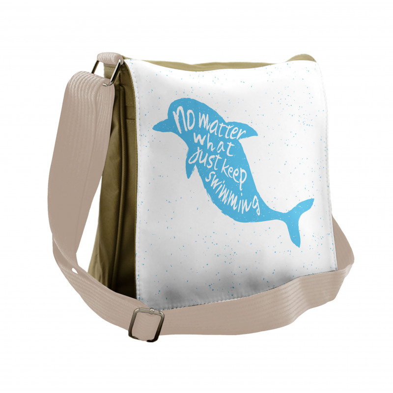 Hand Drawn Sea Mammal Messenger Bag