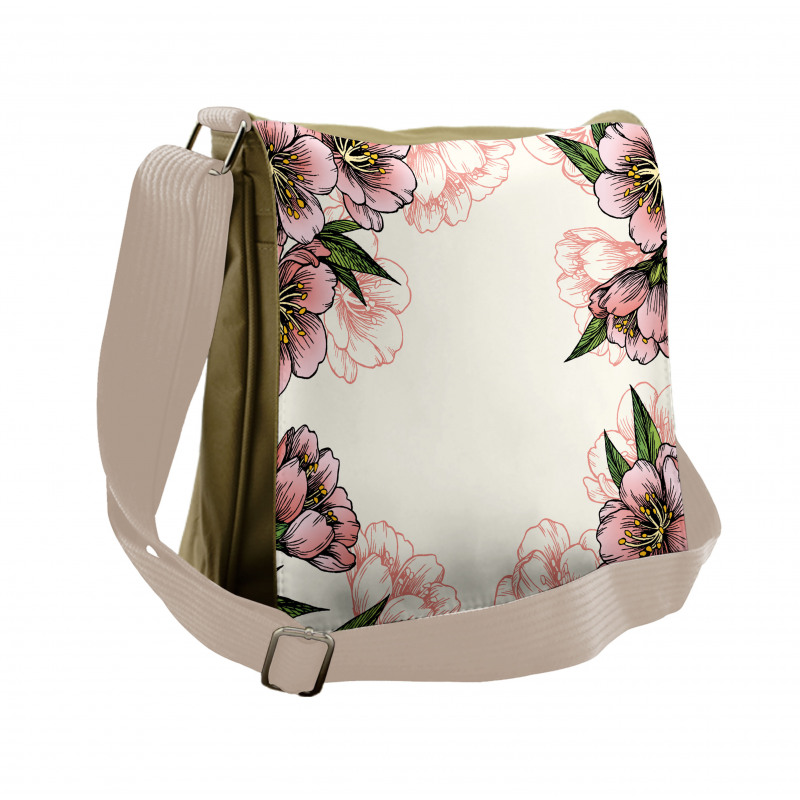 Botanical Spring Flowers Messenger Bag