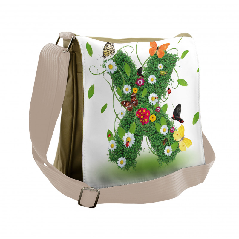 Spring Themed Alphabet Messenger Bag