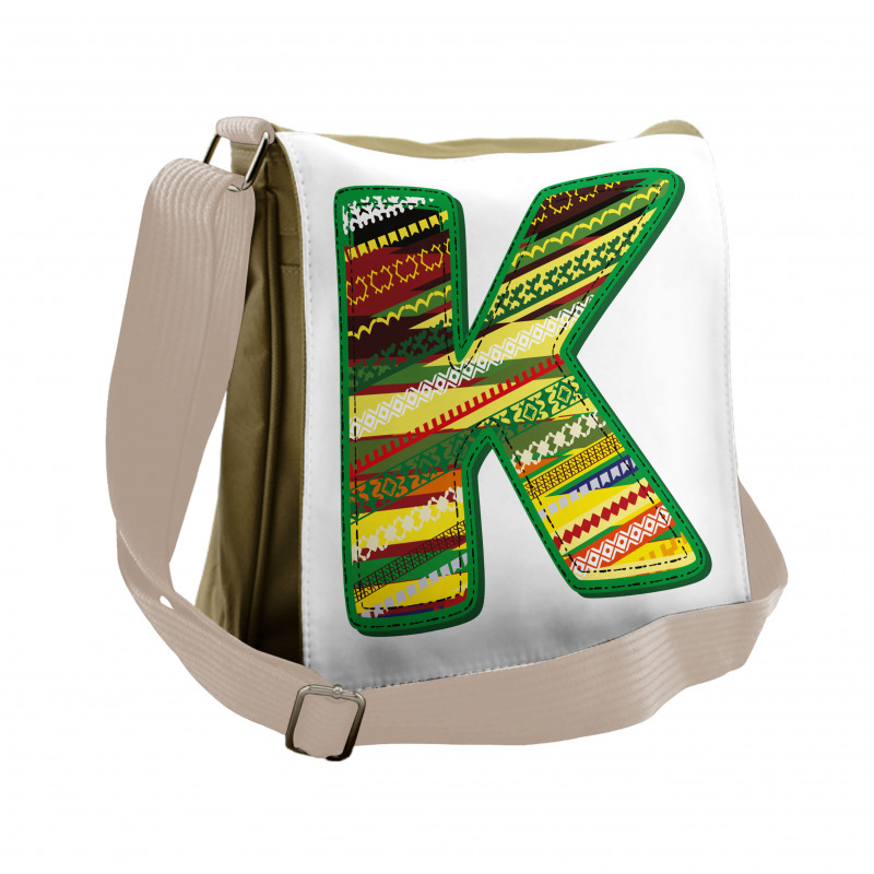 K Green Childish Fun Messenger Bag