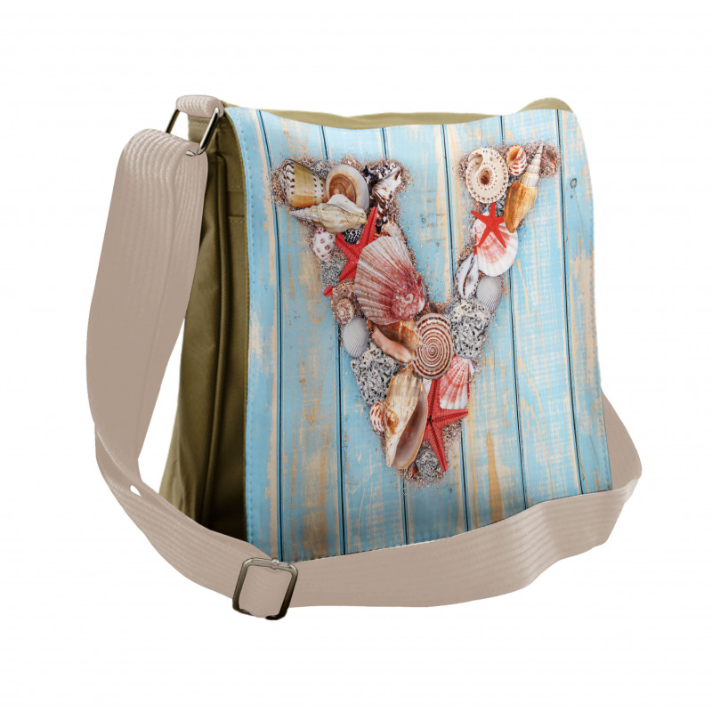 Nautical ABC Theme V Messenger Bag