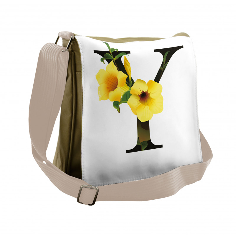 Yellow Bells Capital Y Messenger Bag