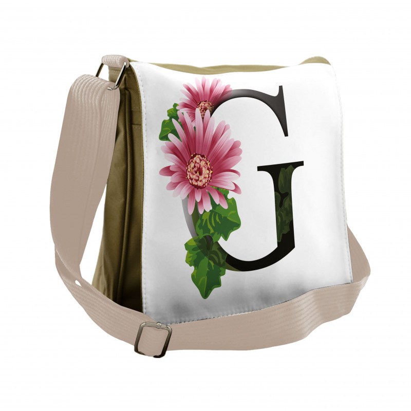 Gerbera Blossom G Font Messenger Bag