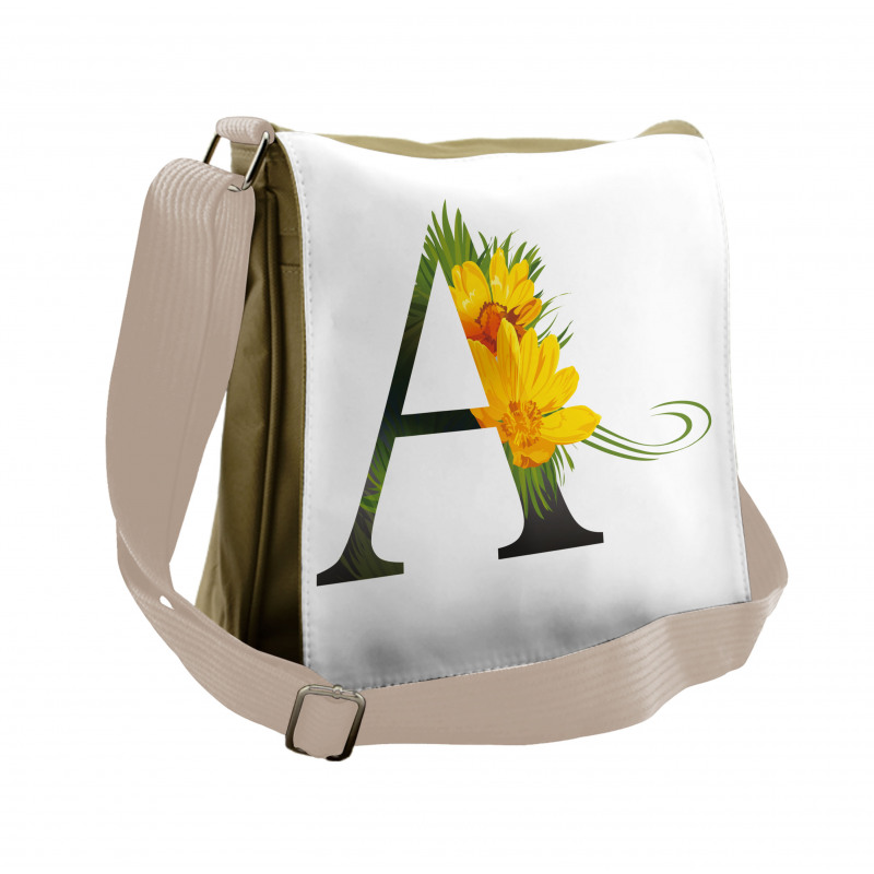 Floweringlphabet Messenger Bag
