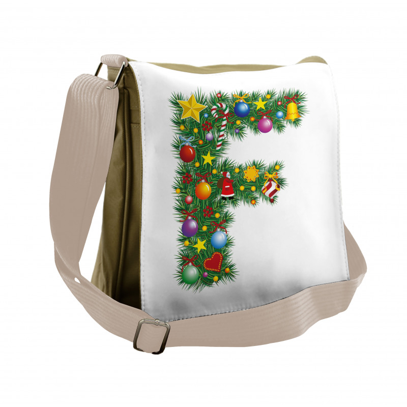 Chirstmas Bells Santa Messenger Bag