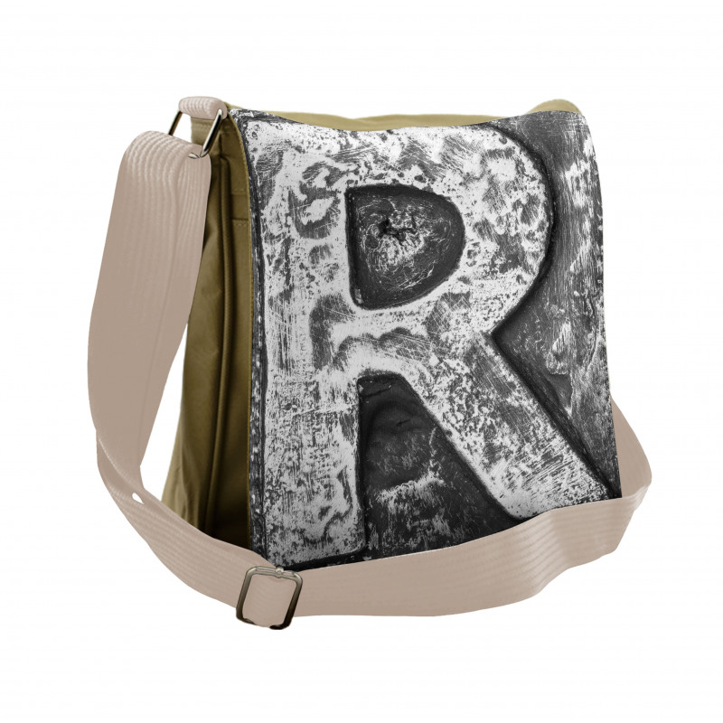 Iron Tones Uppercase R Messenger Bag