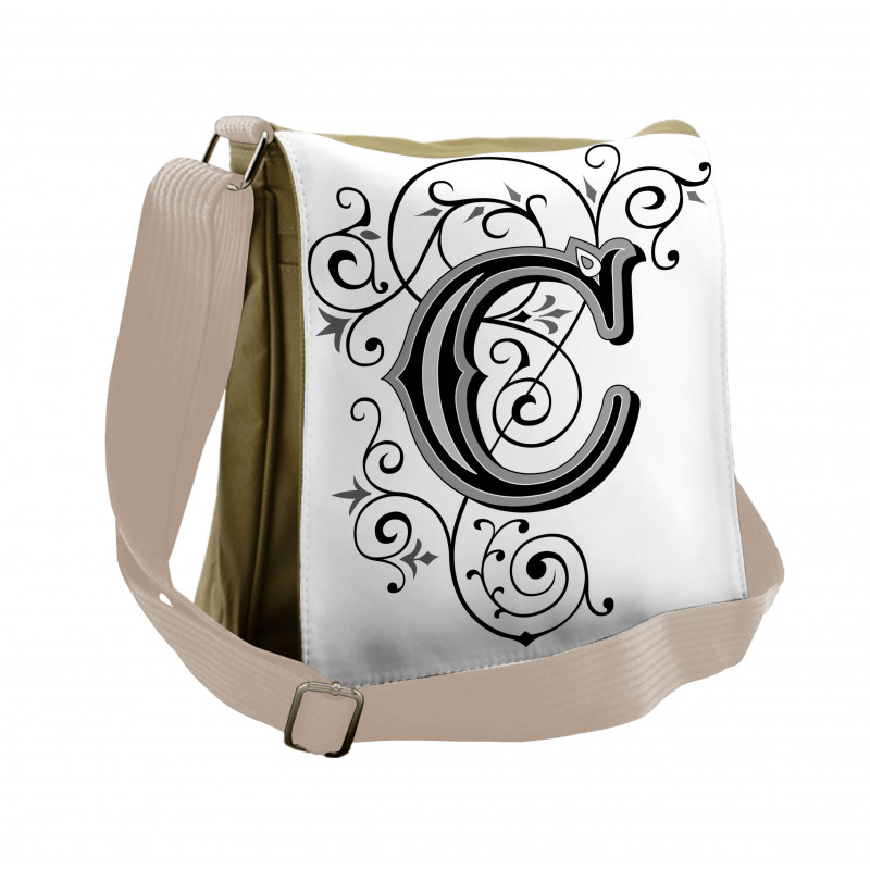 Gothic Vintage Capital Messenger Bag