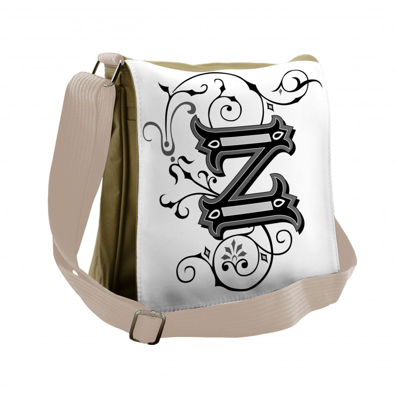 Calligraphic Capital Z Messenger Bag