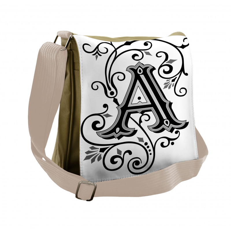 Abstract First Letter Messenger Bag
