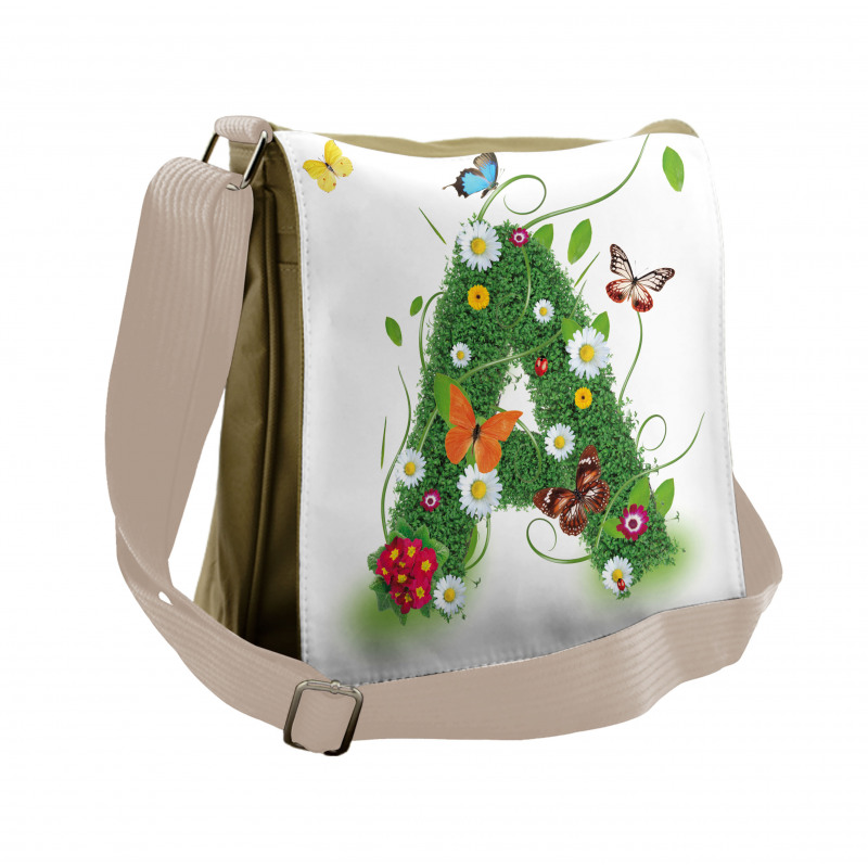 Green Leaves Messenger Bag