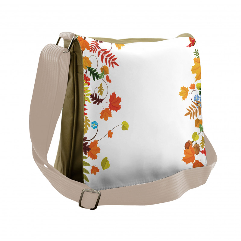 Maple Aspen Leaf Frame Messenger Bag