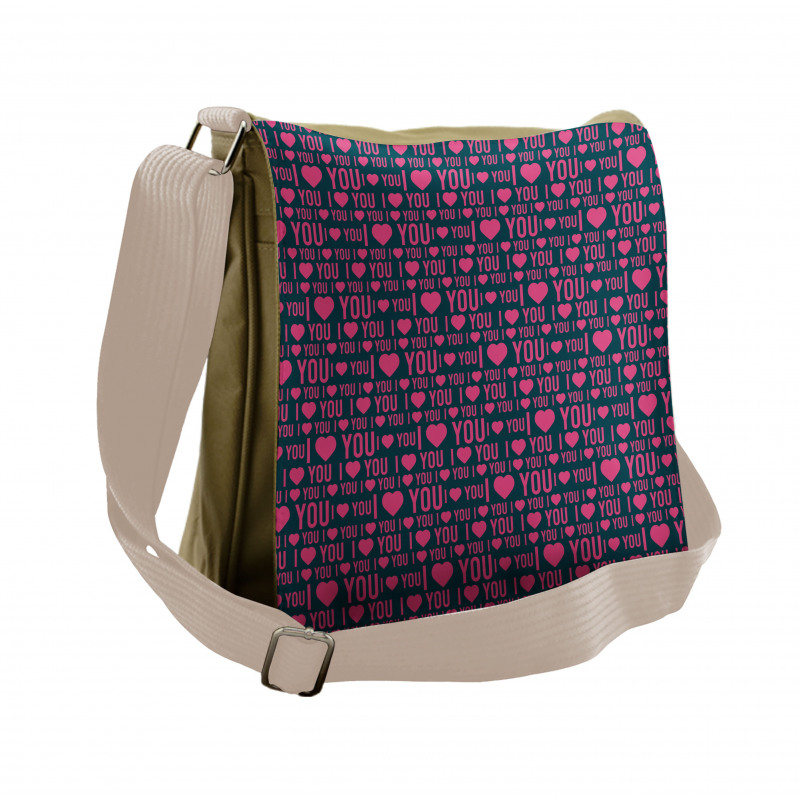 Romance Pattern Heart Messenger Bag