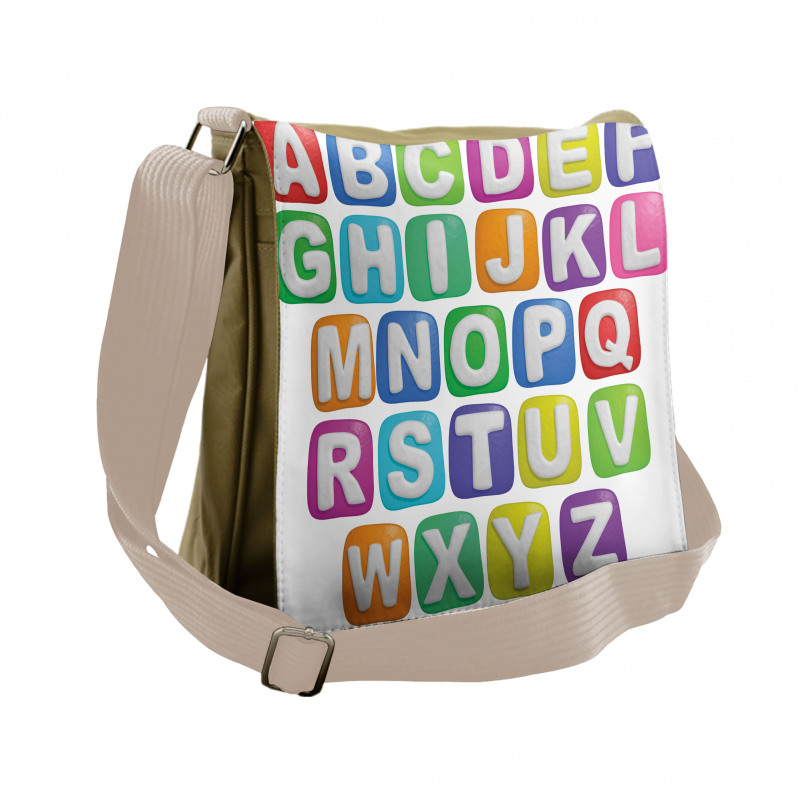 Colorful Alphabet Set Messenger Bag