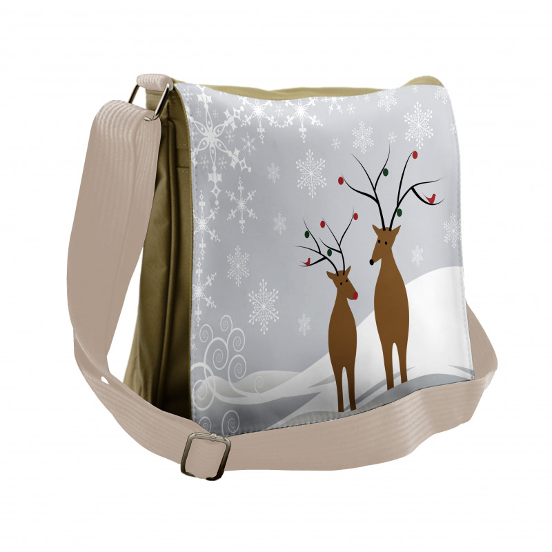 Reindeers Noel Messenger Bag