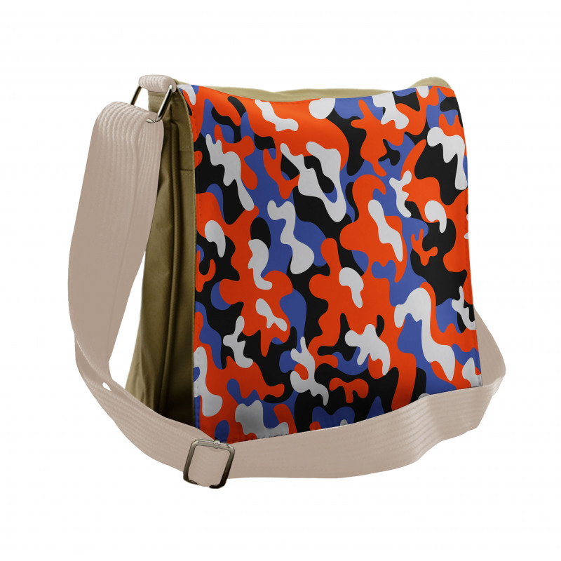 Abstract Paint Splashes Messenger Bag