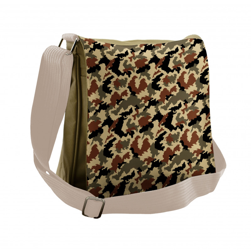 Pixel Art Abstract Messenger Bag