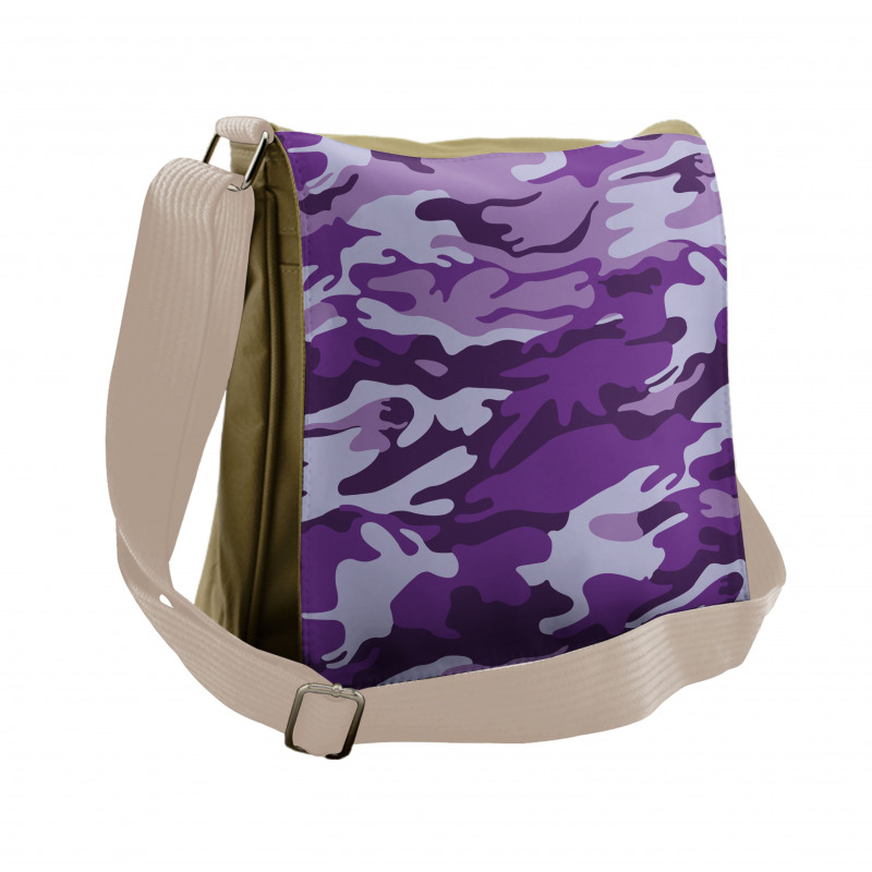 Purple Toned Waves Messenger Bag