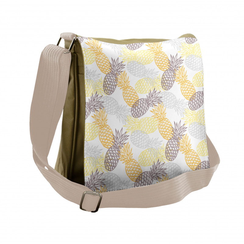 Exotic Pineapple Tropics Messenger Bag
