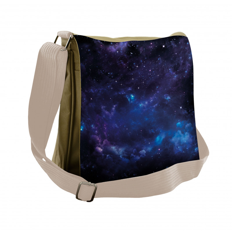 Space Illustration Galaxy Messenger Bag
