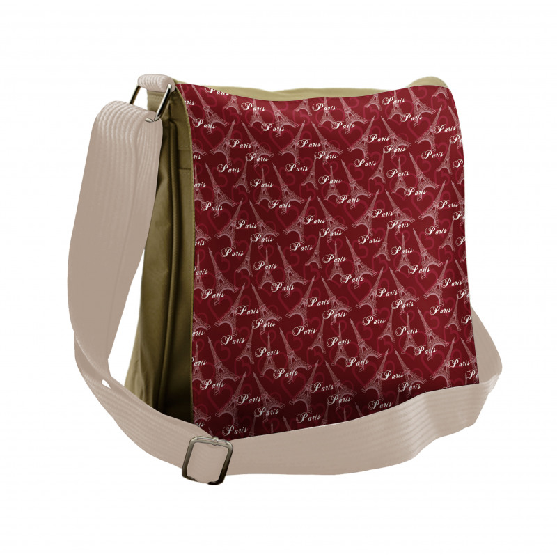 Romantic City of Love Messenger Bag