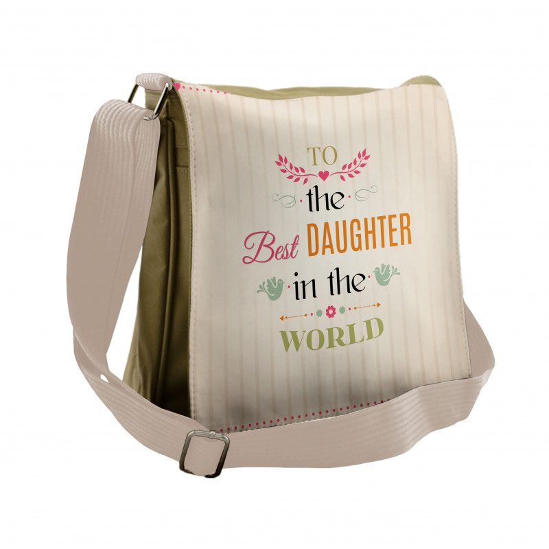 Love Themed Words Messenger Bag