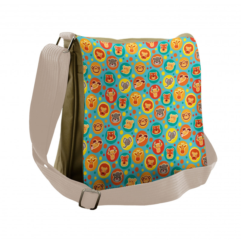 Comic Fun Faces Messenger Bag