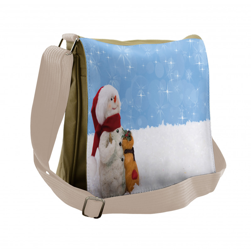 Winter Christmas Time Messenger Bag