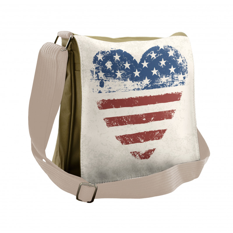 Patriotic Flag USA Messenger Bag